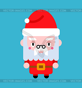 Santa Claus Cute kawaii . funny Christmas cartoon - vector image