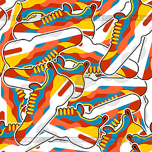 Sneaker pattern seamless. Sneakers background. - vector EPS clipart
