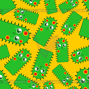 Cactus Cute kawaii pattern seamless. funny peyote - vector clip art