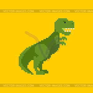 Tyrannosaurus pixel art. Dino 8 bit. Dinosaur - vector image