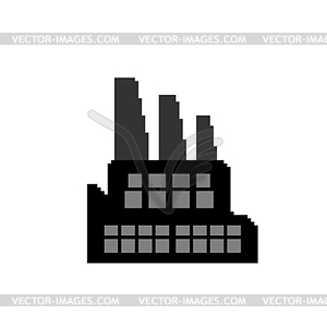 Factory pixel art. plant 8 bit. Pixelate - vector image