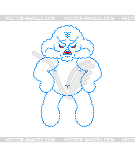 Cloud angry. Cloud man evil emotions - vector image