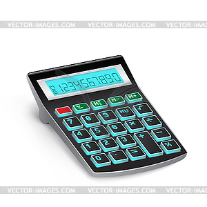 Black calculator - vector image