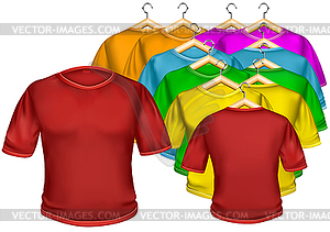 T shirt multicolored - vector image