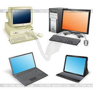 Computer evolution - vector image