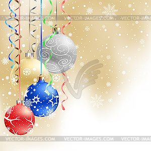 Christmas bauble background - vector image