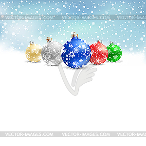 Christmas bauble snow textarea - vector image