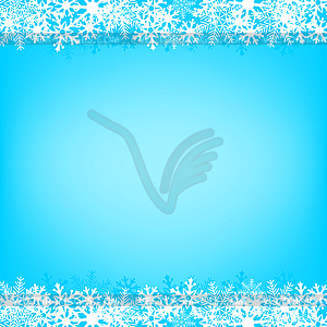 Blue snow background - vector image