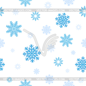 Blue snow pattern - vector clipart