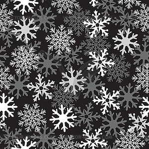 Snow black pattern - vector image