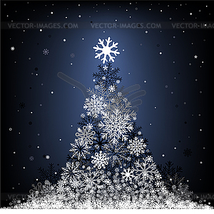 Snow fir-tree - vector image
