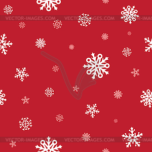 Snow red pattern - vector clip art