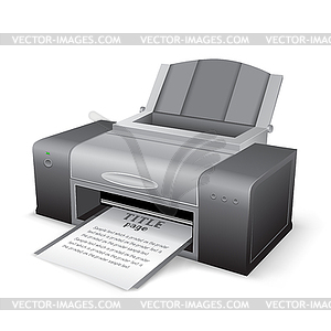 Black printer - vector clipart