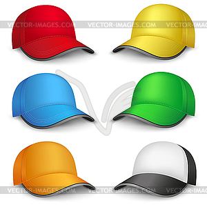 Multicolored caps - vector clipart