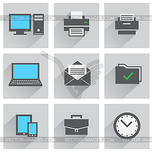 Office icon set - vector clip art