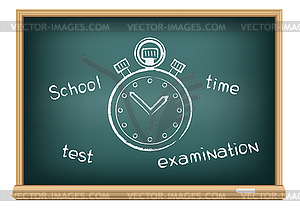 Board school stopwatch - vector clip art