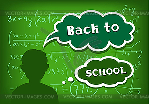 Back to school speech and thought - vector clip art