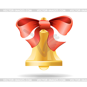 Ribbon and bell - vector clipart