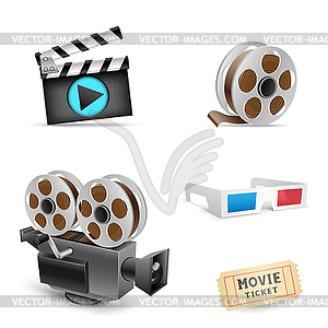 Cinema set - vector clipart