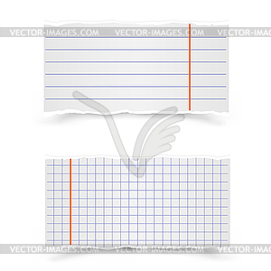 Sheets of school notebooks - stock vector clipart