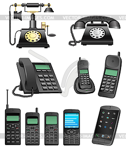 Phone evolution - vector image