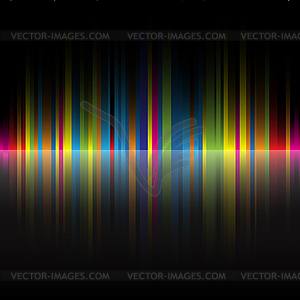 Abstract rainbow colors black background - vector image