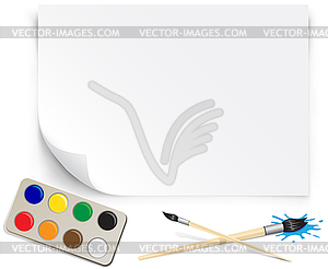 Set of young artist - vector image