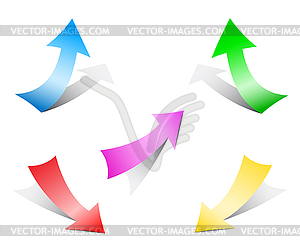 Paper arrows - vector image