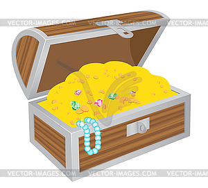 Chest of treasures - vector clipart