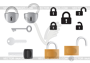 Locks and keys - vector clip art