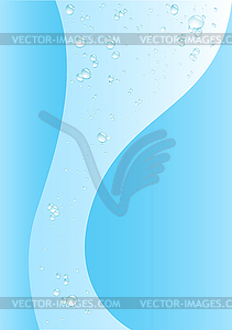 Bubbles blue background - vector image