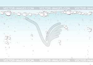 Water drops blue bk - vector clip art