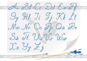 Drawing alphabet - vector clipart