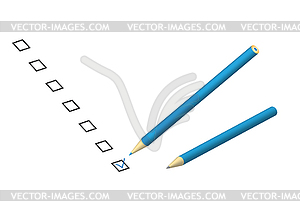 Check box pencil - vector clip art