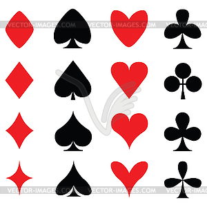 Colours for playing cards - vector clip art