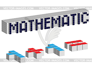 Mathematic cubes - vector clipart