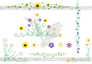 Flower frame decor - vector clipart