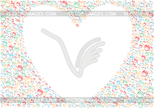 White heart - royalty-free vector clipart