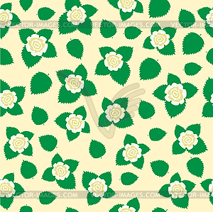 White rose background - vector clipart