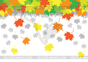 Falling maple leaves - vector clip art