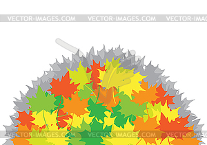 Heap of maple leaves - vector image