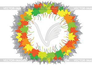 Maple leaves on circle - vector EPS clipart