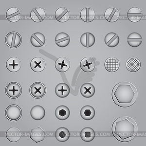 Screw nut bolt - vector image