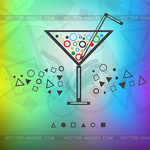 Modern background drink - vector image