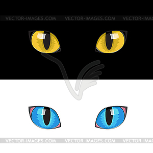 Глаза кошки - изображение в векторном формате