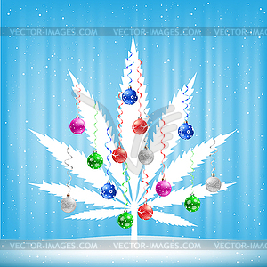Рождественская елка каннабис - векторное изображение EPS