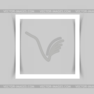 Paper white frame shadow - vector clip art