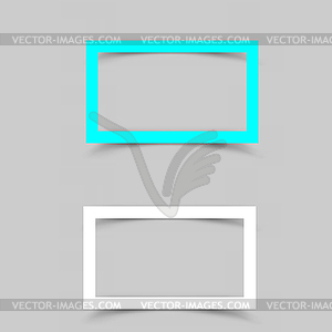 Paper white frame shadow - vector image