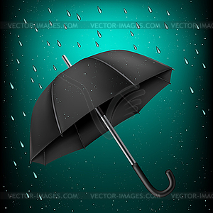 Umbrella azure rain background - vector image