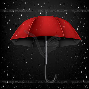 Umbrella black rain background - vector clip art